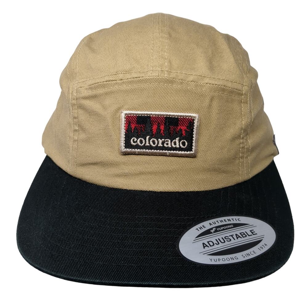 Colorado Slideback 5 Panel Cap Brown One Size Embroidered Limber Grove Headwear